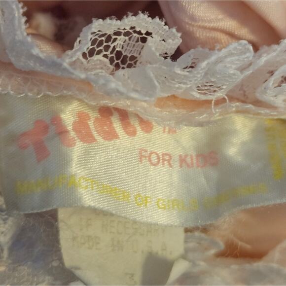 VTG Pink Frilly Lace Pageant Dress by Tiddli for Kids, Size 3 - Picture 8 of 8